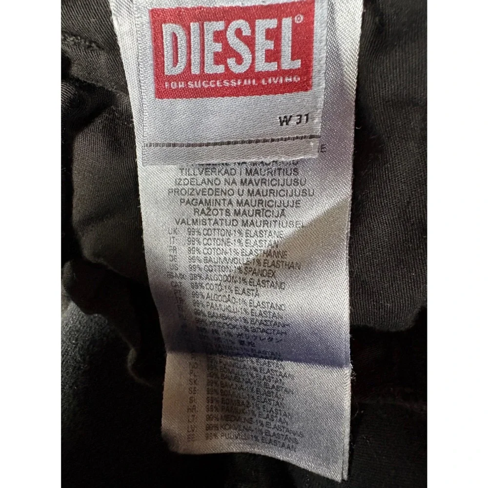 Diesel Industry Denim Division Slim Fit Charcoal Black Jeans Mens Size 31x32
